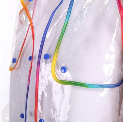 Multiapplication เสื้อกันฝนเด็กโปร่งใส Poncho วัสดุพลาสติก EVA