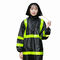 BSCI Approved High Vis Rain Coat, เสื้อกันฝน PU ขนาด 110 * 65 ซม. OEM Available