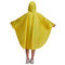 เสื้อกันฝนสีเหลืองแบบกำหนดเองเสื้อกันฝนกันน้ำโพลีเอสเตอร์แบบใช้ซ้ำได้