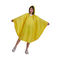 เสื้อกันฝนสีเหลืองแบบกำหนดเองเสื้อกันฝนกันน้ำโพลีเอสเตอร์แบบใช้ซ้ำได้