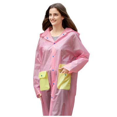 เสื้อคลุมคลุมด้วยผ้าสีชมพู Rains 106 * 57 * 78 ซม. Windproof Reusable
