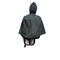 เสื้อกันฝนโพลีเอสเตอร์แบบใช้ซ้ำได้สีดำ Poncho ความหนา 0.1 มม. สำหรับผู้พิการ