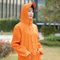 Orange Mens Pu เสื้อกันฝน Anti Shrink ซิลิโคนพิมพ์ลายนูน ODM