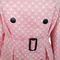 ODM เสื้อกันฝนสีชมพูพร้อมฮูดหนา 0.15 มม. วัสดุ EVA กันน้ำได้ยาว
