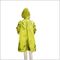 วัสดุ PE เสื้อกันฝนเด็กกันน้ำพร้อมฮูด Green Windproof เป็นมิตรกับสิ่งแวดล้อม