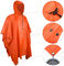 เสื้อกันฝน TPU แบบมีฮู้ดสีส้ม Unisex 340g ฉุกเฉินพร้อมสายรัด